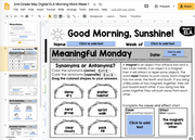 ELA Morning Work 2nd Grade {May} | Distance Learning | Google Slides
