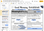 ELA Morning Work 4th Grade {May} | Distance Learning | Google Slides