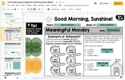 ELA Morning Work 2nd Grade {August} | Distance Learning | Google Slides