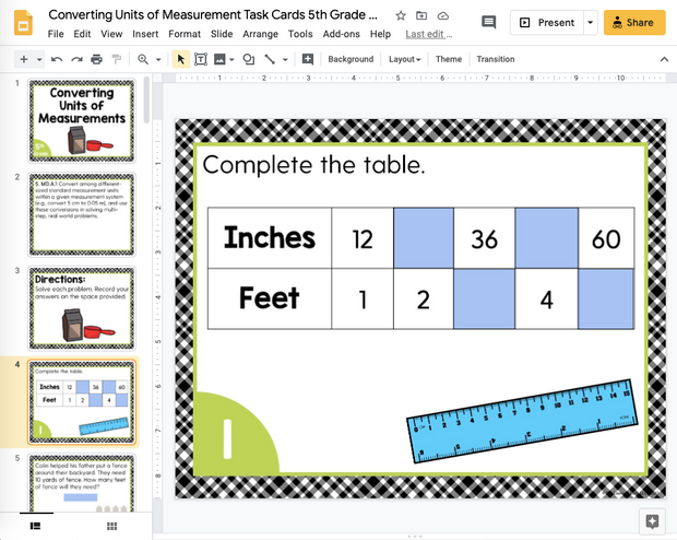 Converting Units of Measurement Task Cards (5th Grade) | Distance Learning