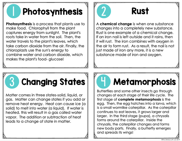 Text Structure Task Cards {Scientific Concepts} | Google Slides and Fo ...