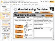 1st Grade ELA Morning Work (October) | Distance Learning | Google Slides