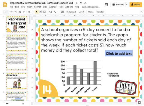 Math Task Cards for the Year Bundle (3rd Grade) | Google Slides & Forms