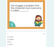 Story Elements Task Cards 6th Grade | Distance Learning | Google Slides & Forms