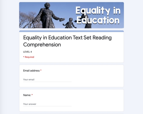 Informational Text Set {Equality in Education}
