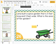 Perimeter and Area Math Task Cards (3rd Grade) Google Slides and Forms