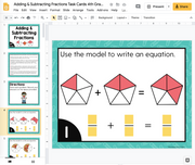 Adding and Subtracting Fractions Task Cards (4th Grade) Google Slides and Forms Distance Learning