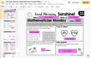 Math Morning Work 2nd Grade {February} I Distance Learning I Google Apps