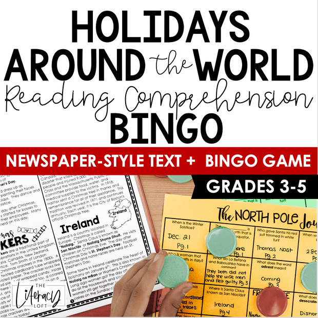 Christmas Around the World Newspaper Bingo {Informational Text}