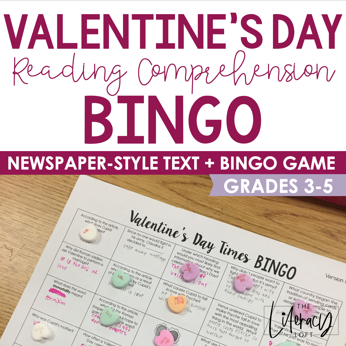 Valentine's Day Informational Text – The Literacy Loft for Free Printable Valentine Day Reading Comprehension Worksheets