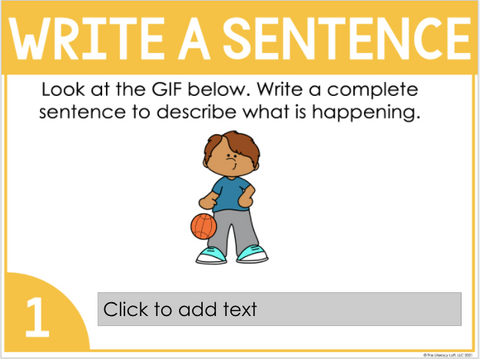 Writing Complete Sentences Digital Activity
