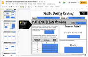Math Daily Review 6th Grade {June} | Distance Learning | Google Apps