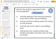 Tracing and Evaluating an Argument (Reasons and Evidence) RI.6.8 Task Cards 6th Grade I Google Apps