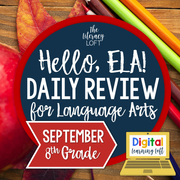 ELA Daily Review 8th Grade {September} | Distance Learning | Google Slides and Forms
