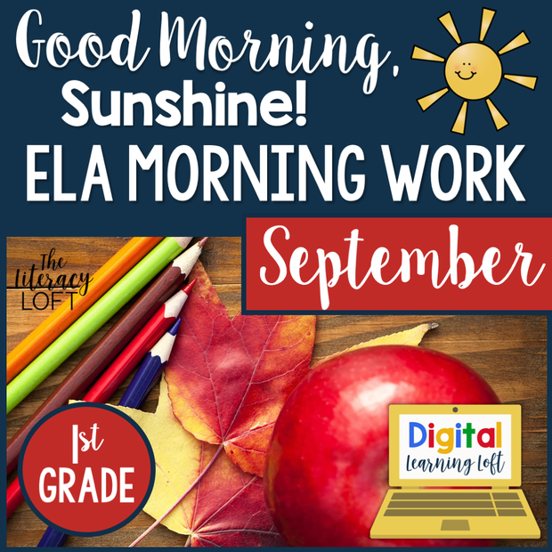 1st Grade ELA Morning Work (September) | Distance Learning | Google Slides