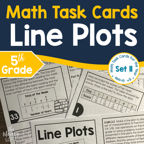Line Plots Task Cards (5th Grade) | Distance Learning