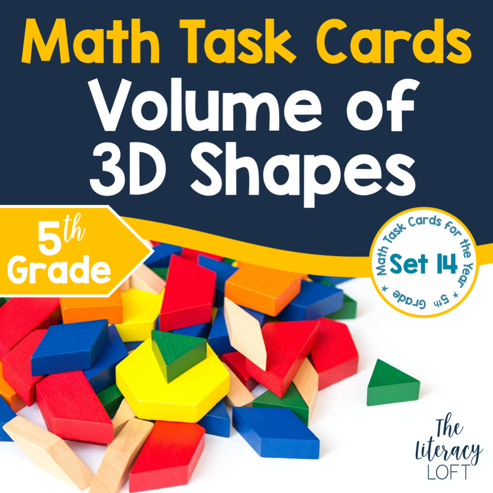 Volume of 3D Shapes Task Cards (5th Grade)