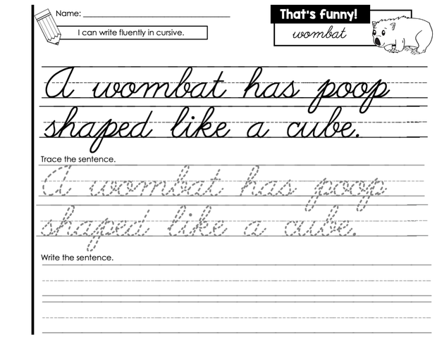 Cursive Writing Journal – The Literacy Loft