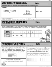 Math Morning Work 4th Grade {September} | Distance Learning | Google Apps