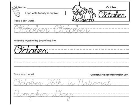 Cursive Writing Journal – The Literacy Loft