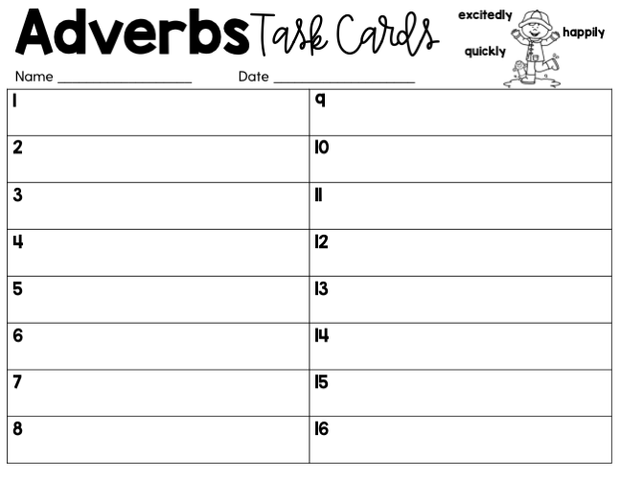 Adverbs Task Cards | Distance Learning | Google Slides & Forms
