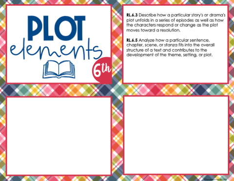 Plot Elements Task Cards 6th Grade | Distance Learning | Google Slides ...
