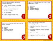 Complete Sentences & Fragments Task Cards 5th Grade I Google Slides and Forms