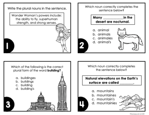 Nouns Task Cards | Distance Learning | Google Slides & Forms