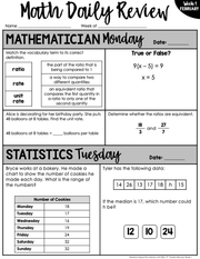 Math Daily Review 6th Grade {February} | Distance Learning | Google Apps