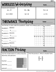 Math Daily Review 6th Grade {December} | Distance Learning | Google Apps