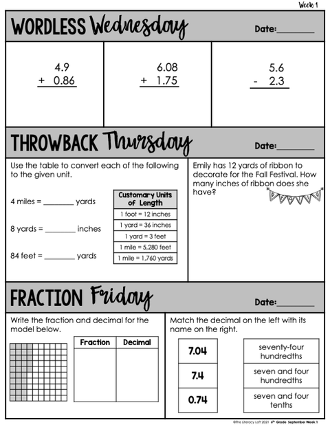 Math Daily Review 6th Grade {October} | Distance Learning | Google Apps