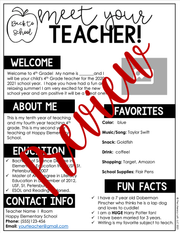 Meet the Teacher Letter {Editable}