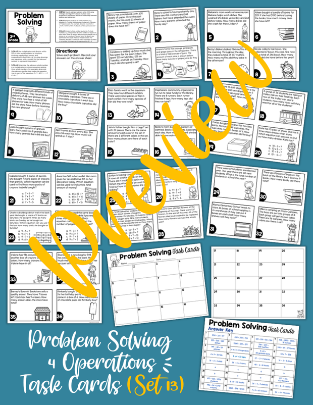 Math Task Cards Examples Math Task Card Bundles – The Literacy Loft