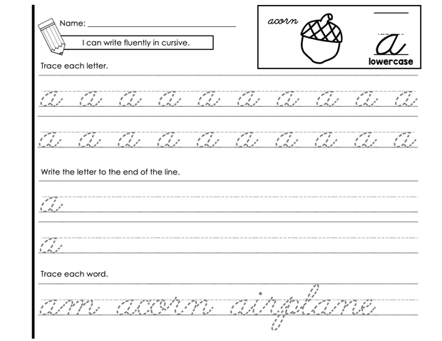 Cursive Writing Journal – The Literacy Loft