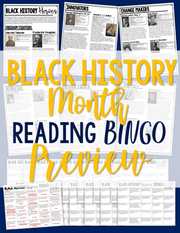 Black History Month Reading Bingo