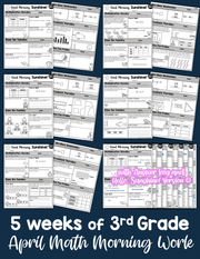 Math Morning Work 3rd Grade {April} | Distance Learning | Google Apps