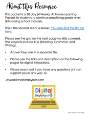 Summer Learning Packet 5th Grade | Google Slides + Print