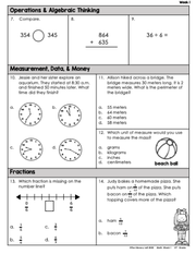 Math Weekly Assessments 3rd Grade | Printable | Google Forms