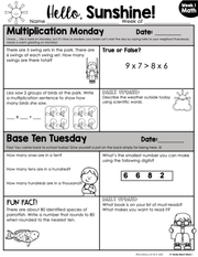 Math Morning Work 3rd Grade {March} I Distance Learning I Google Apps
