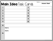 Main Idea Task Cards 5th Grade | Distance Learning | Google Slides & Forms