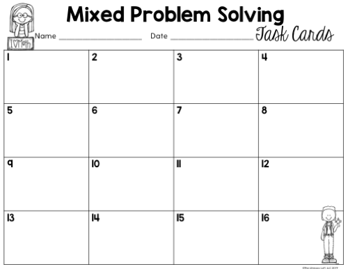 Mixed Problem Solving Math Task Cards (4th Grade) Google Slides & Forms Distance Learning