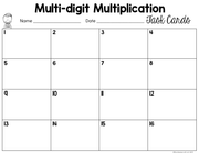 Multi-digit Multiplication Task Cards (5th Grade) | Distance Learning | Google Apps