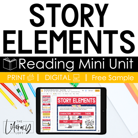 Story Elements Reading Mini Unit Free Sample