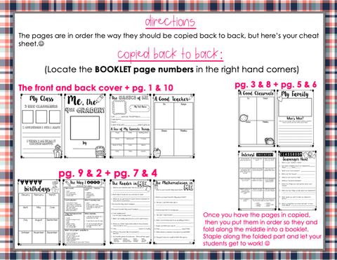 Back to School Booklet {First Week Activities for Grades 2-5} | Distance Learning | Google Slides