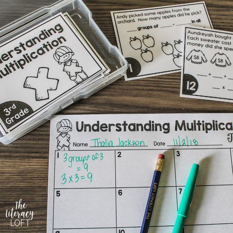 Understanding Multiplication Task Cards 3rd Grade Google Slides Amp Fo