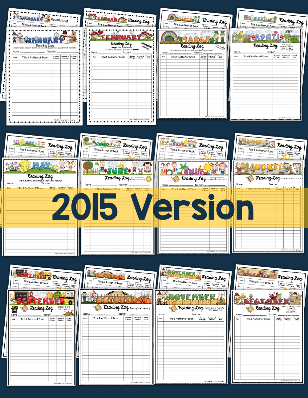 Reading Logs The Bundle – The Literacy Loft for Free Printable Geocaching Log Sheets