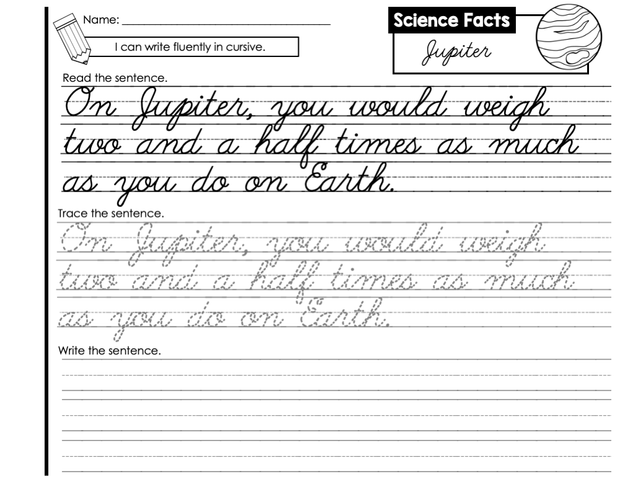 Cursive Writing Journal – The Literacy Loft