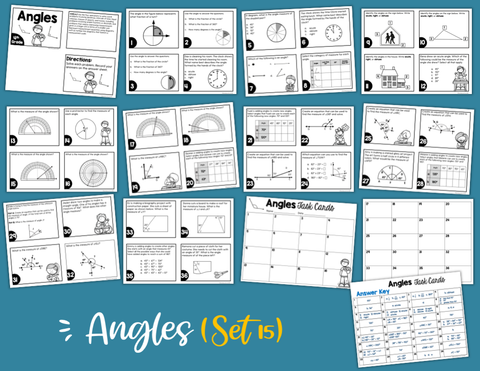 Angles Math Task Cards (4th Grade) Google Slides and Forms Distance Learning