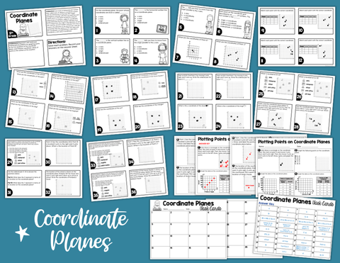 Coordinate Planes Task Cards (5th Grade) | Distance Learning