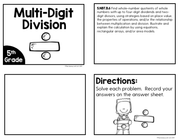 Multi-Digit Division Task Cards (5th Grade) | Distance Learning | Google Apps
